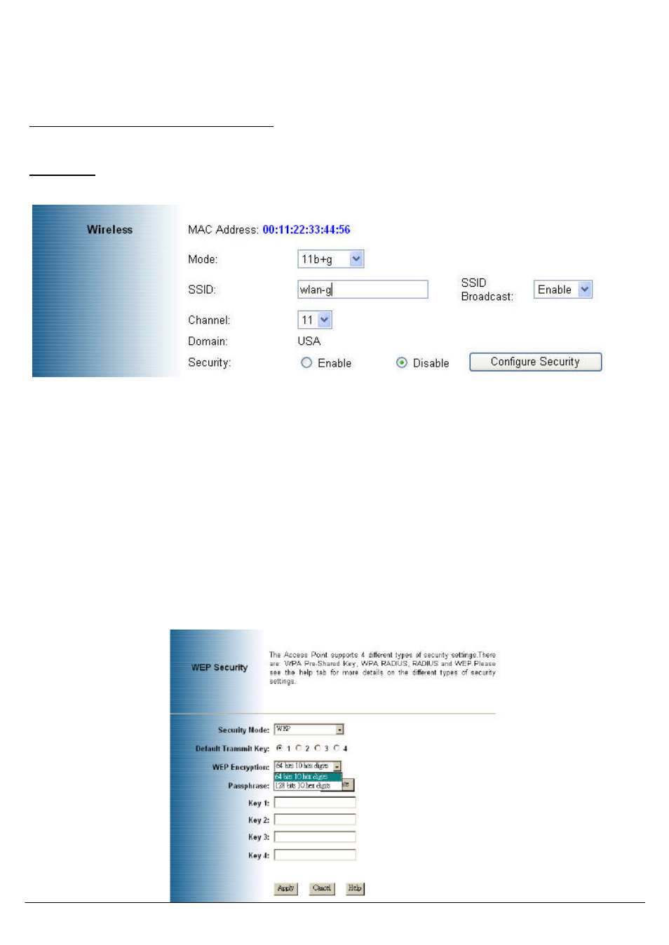 Lan ip address and subnet mask, Wireless | Link electronic Wireless 802.11g AP Router User Manual | Page 10 / 34