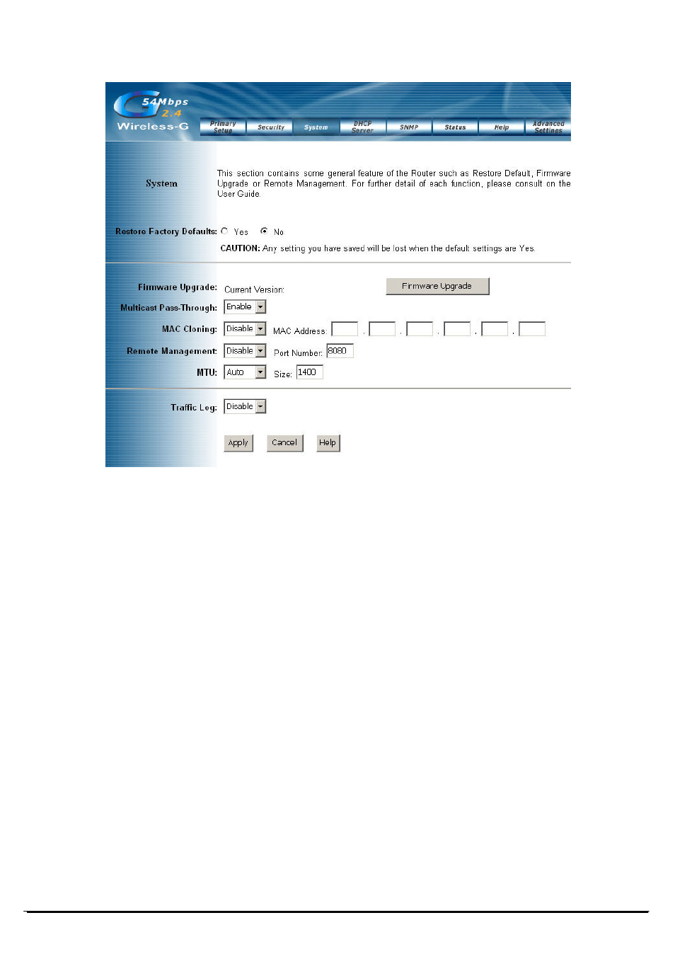 System | Link electronic Wireless 802.11g AP Router User Manual | Page 15 / 34