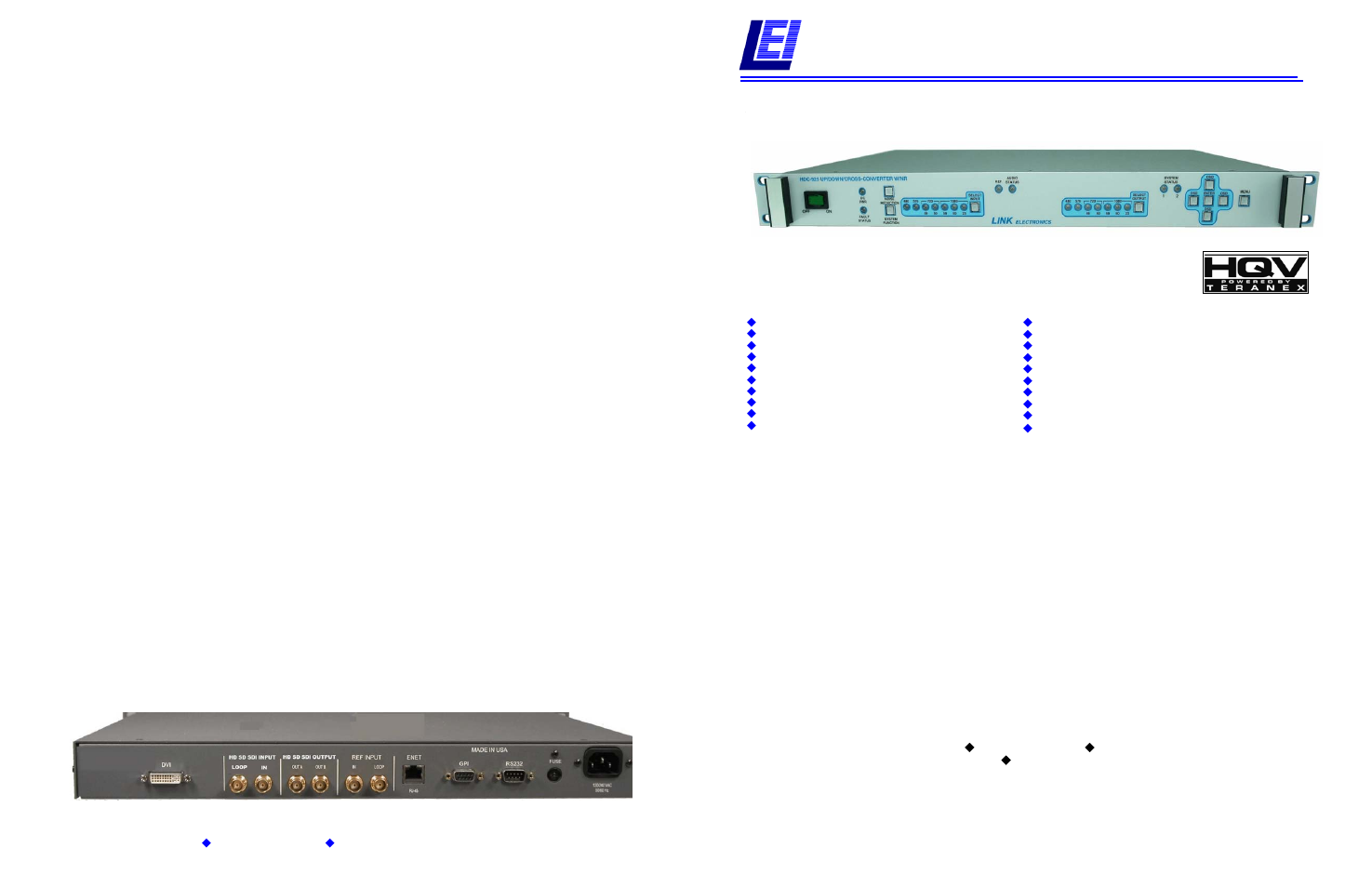 Link electronic HDC-925 User Manual | 2 pages