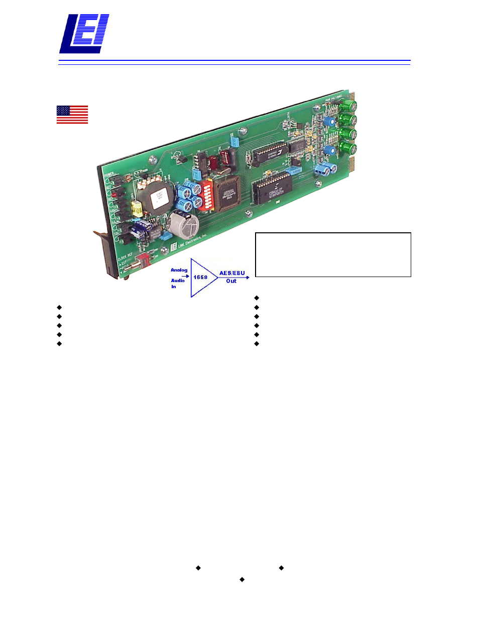 Link electronic DigiFlex 1660 User Manual | 2 pages