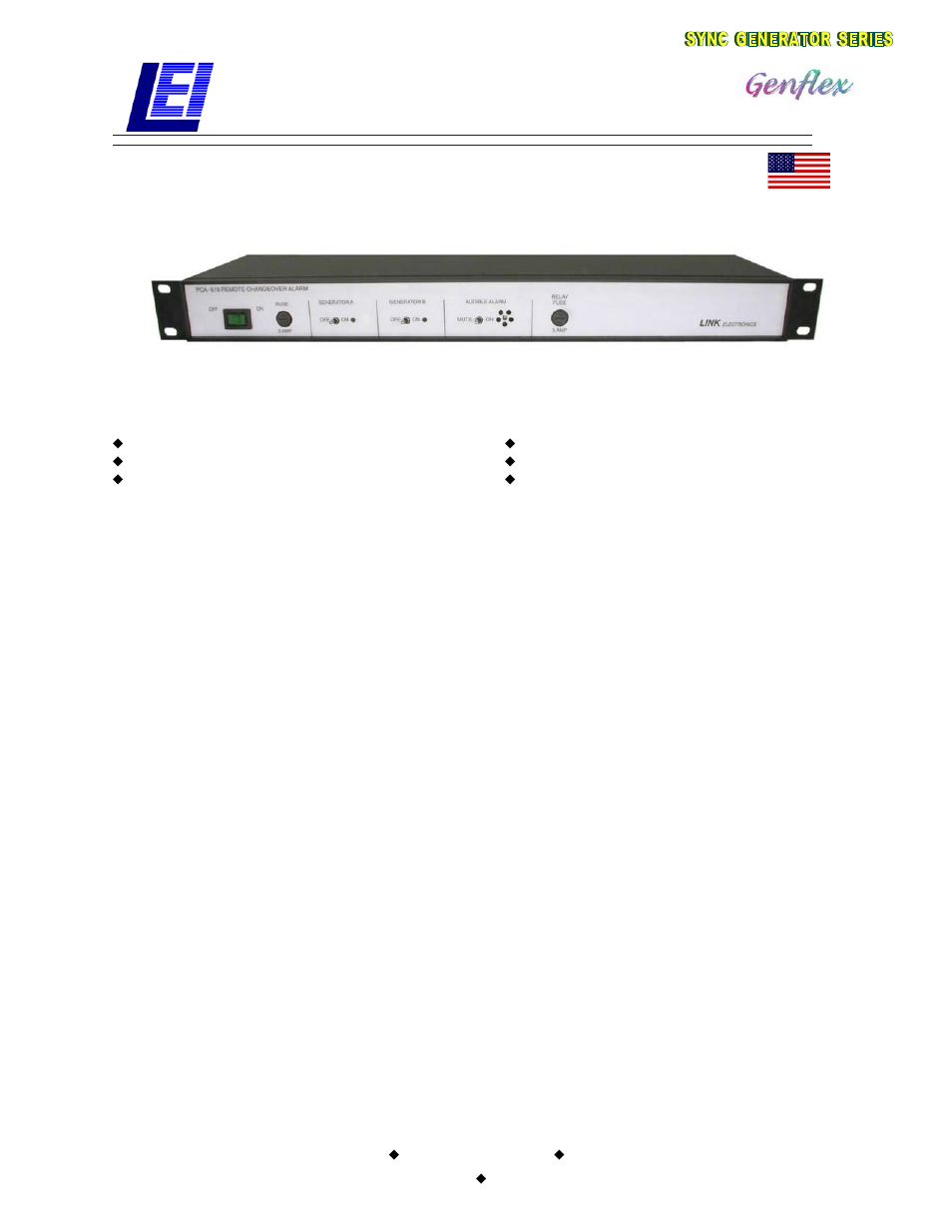 Link electronic Genflex PCA-819 User Manual | 2 pages