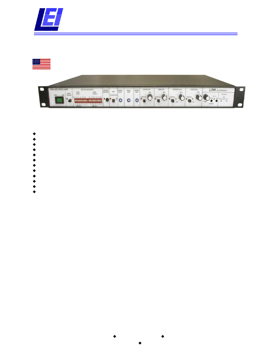 Link electronic PRC-970 User Manual | 2 pages