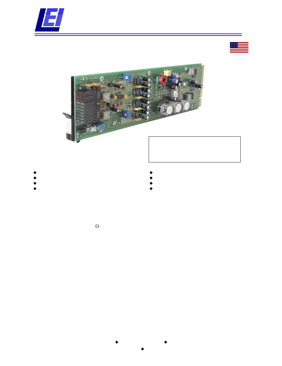 Link electronic ANALOG AUDIO DISTRIBUTION AMPLIFIER DigiFlex 1651 User Manual | 2 pages