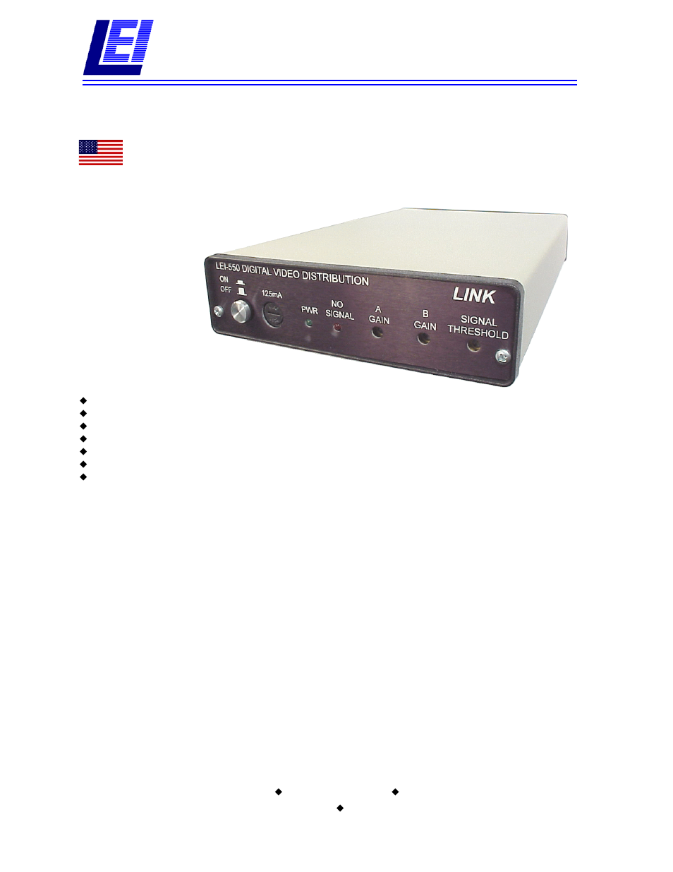 Link electronic LEI-550 User Manual | 2 pages
