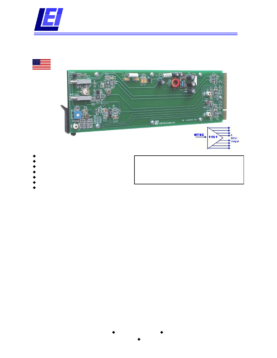 Link electronic Analog White Clip Video DigiFlex 1151 User Manual | 2 pages