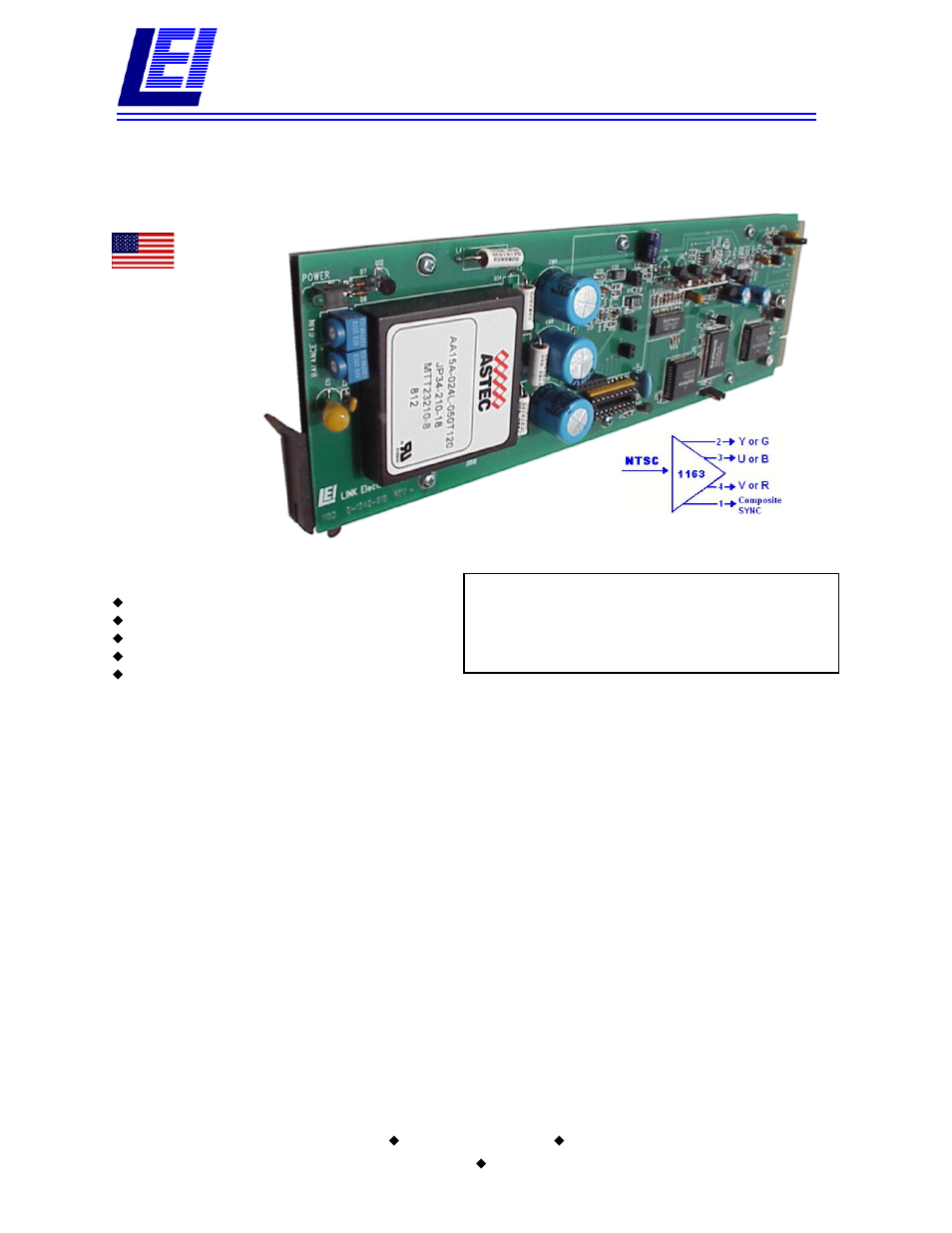 Link electronic DigiFlex 1163 User Manual | 2 pages