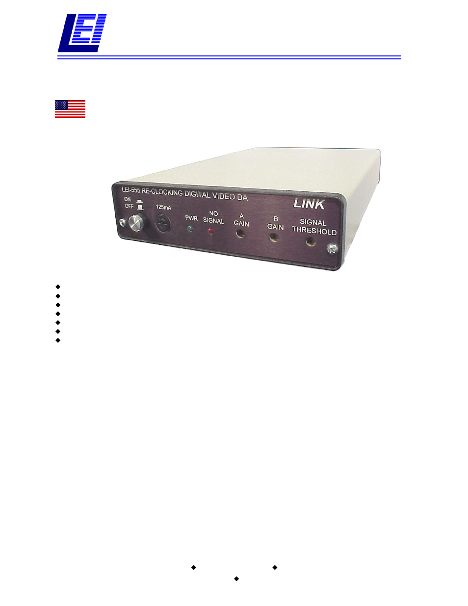 Link electronic LEI-555 User Manual | 2 pages