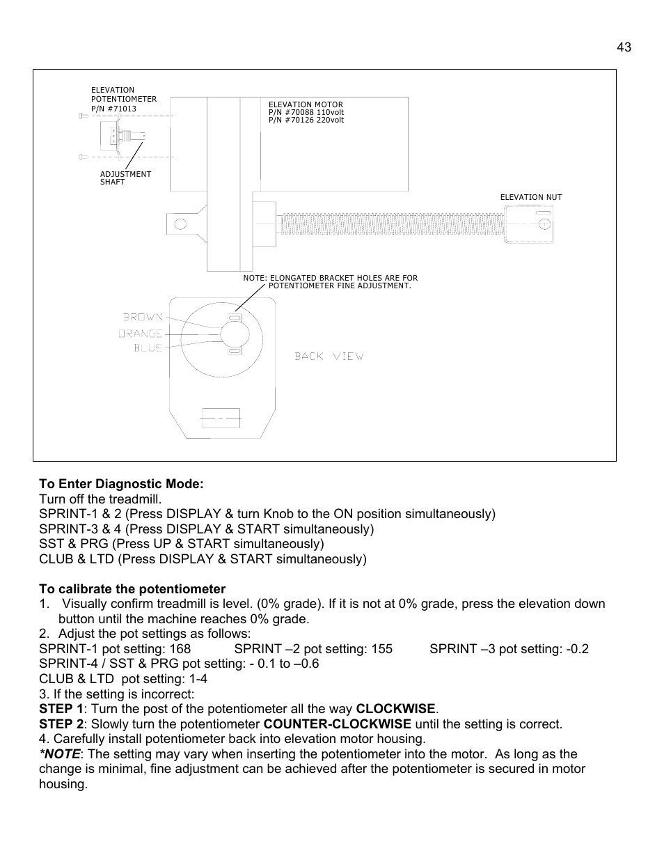 Landice 8700 User Manual | Page 43 / 85