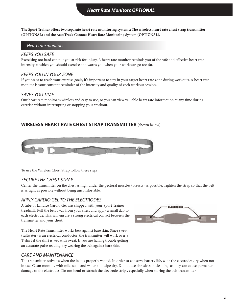 Landice Finest Treadmills User Manual | Page 13 / 19