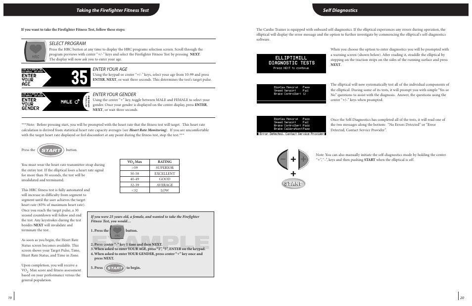 Example | Landice 82020 User Manual | Page 13 / 17