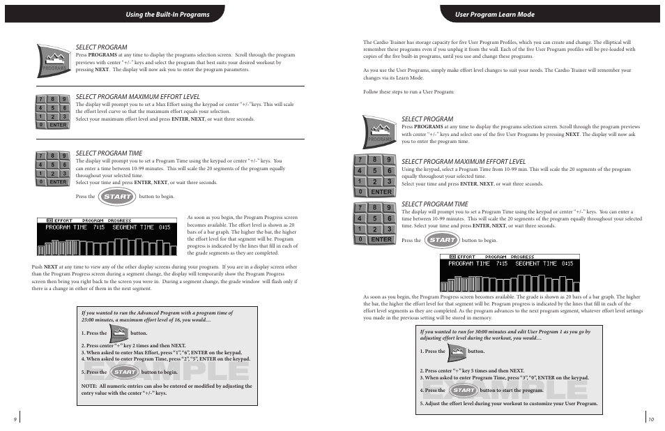 Example | Landice 82020 User Manual | Page 8 / 17