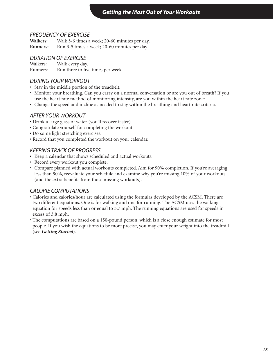 Landice 72070 User Manual | Page 33 / 36