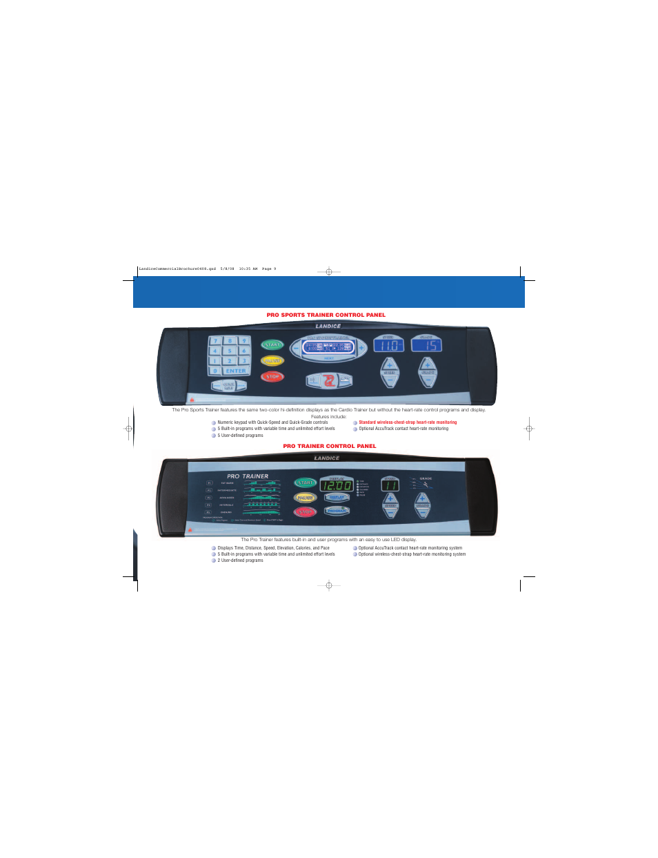 Landice L9 User Manual | Page 8 / 10