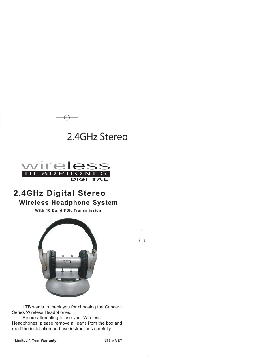 LTB Audio Systems LTB-WRST User Manual | 10 pages