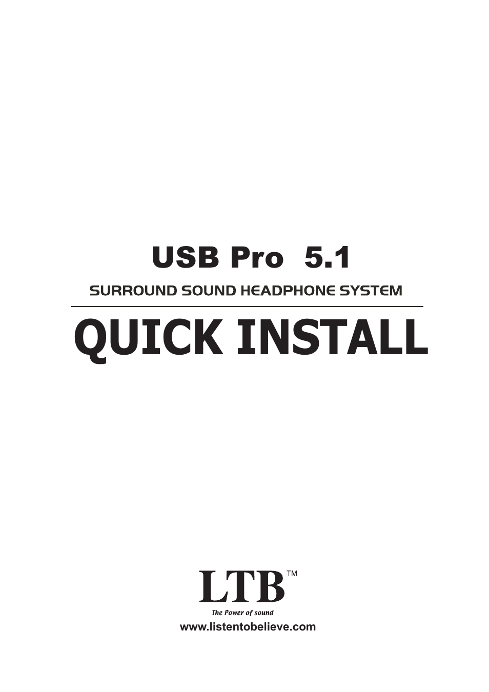 LTB Audio Systems 5.1 User Manual | 5 pages