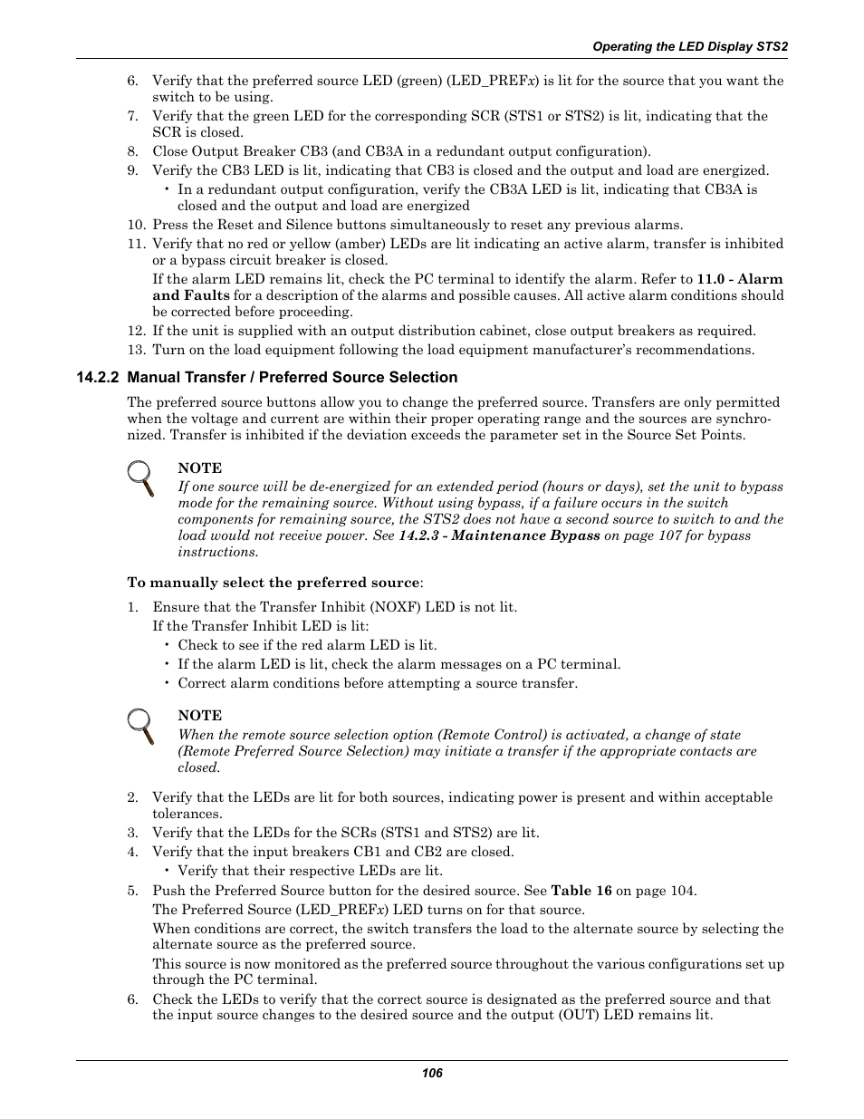 2 manual transfer / preferred source selection, 2 - man, Ual transfer / preferred source selection for ins | Liebert POWER PROTECTION STATIC TRANSFER SWITCH User Manual | Page 114 / 152