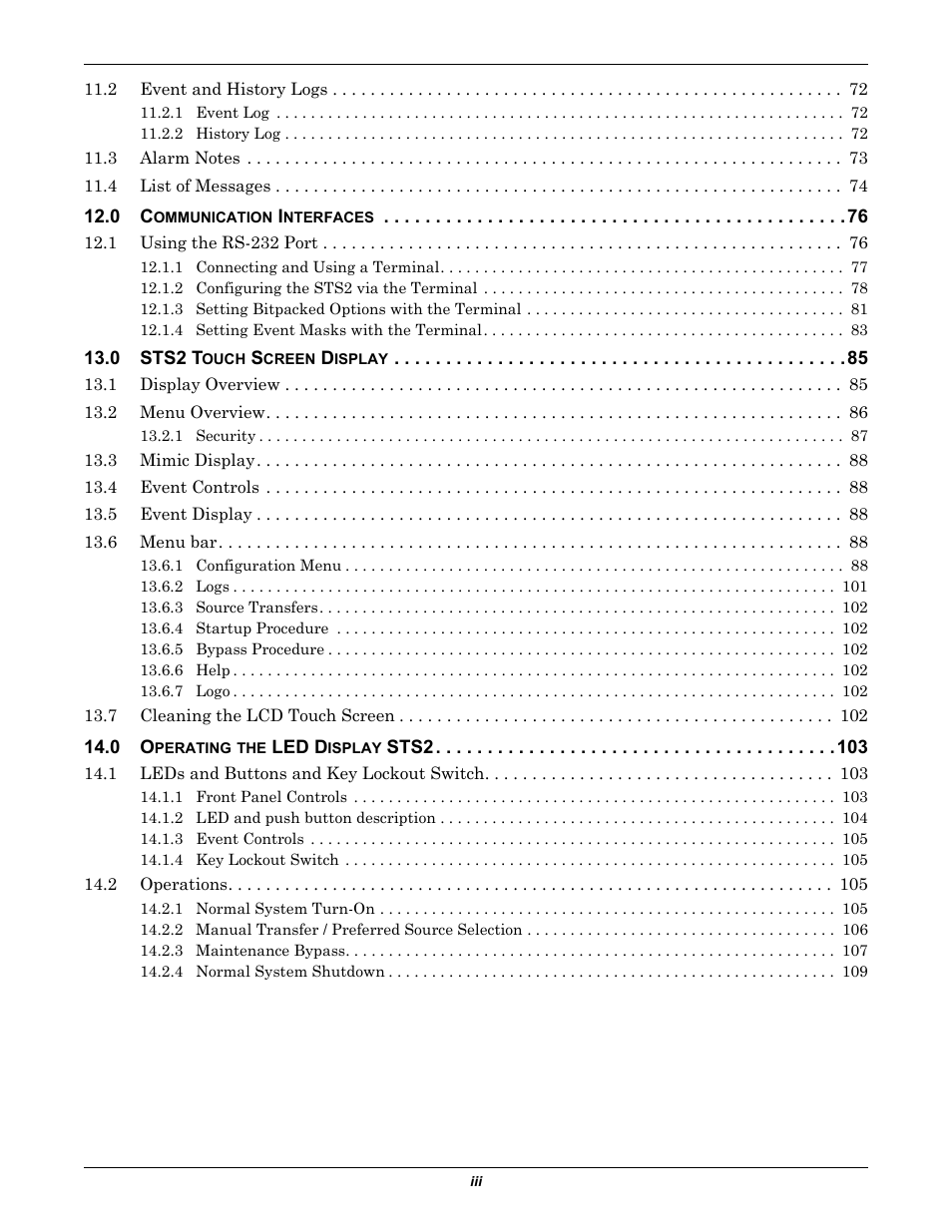 Liebert POWER PROTECTION STATIC TRANSFER SWITCH User Manual | Page 5 / 152