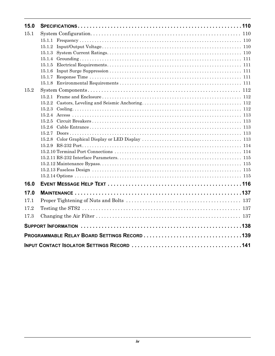 Liebert POWER PROTECTION STATIC TRANSFER SWITCH User Manual | Page 6 / 152