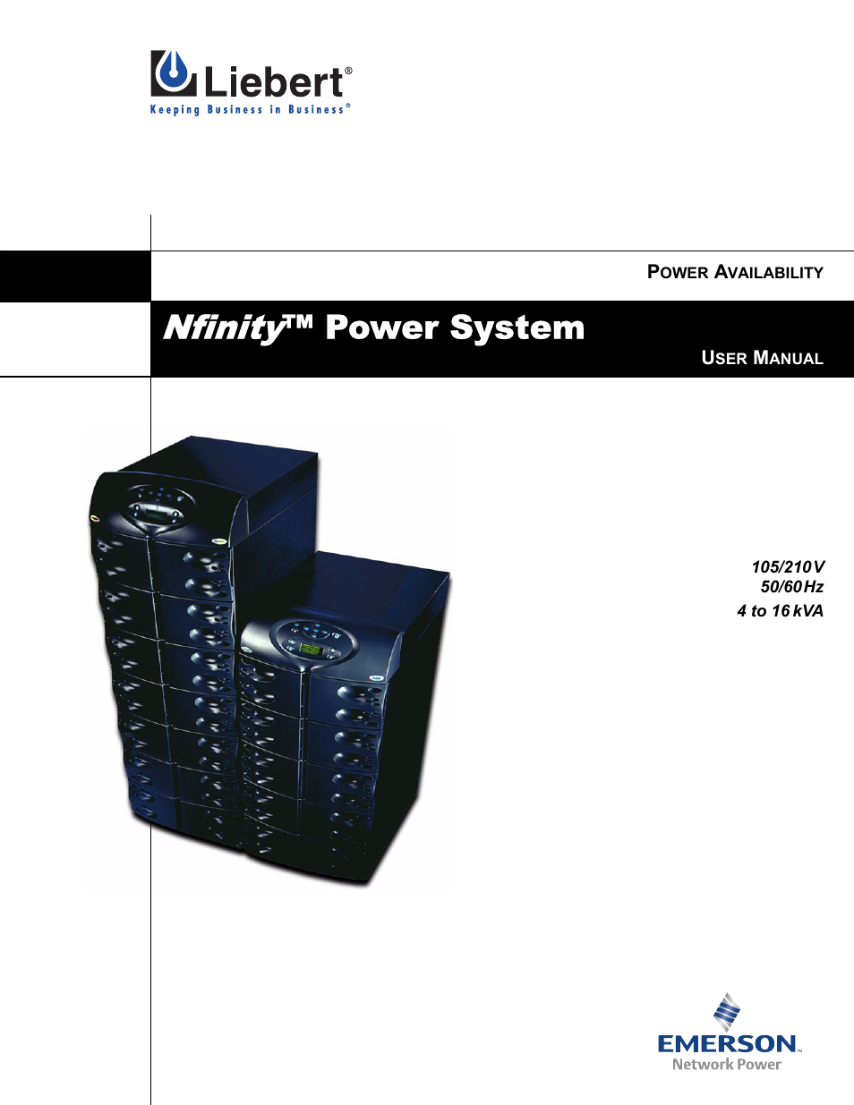 Liebert NfinityTM User Manual | 44 pages