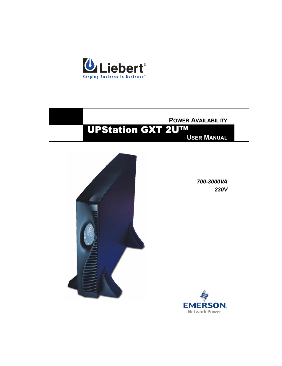 Liebert 230V User Manual | 40 pages