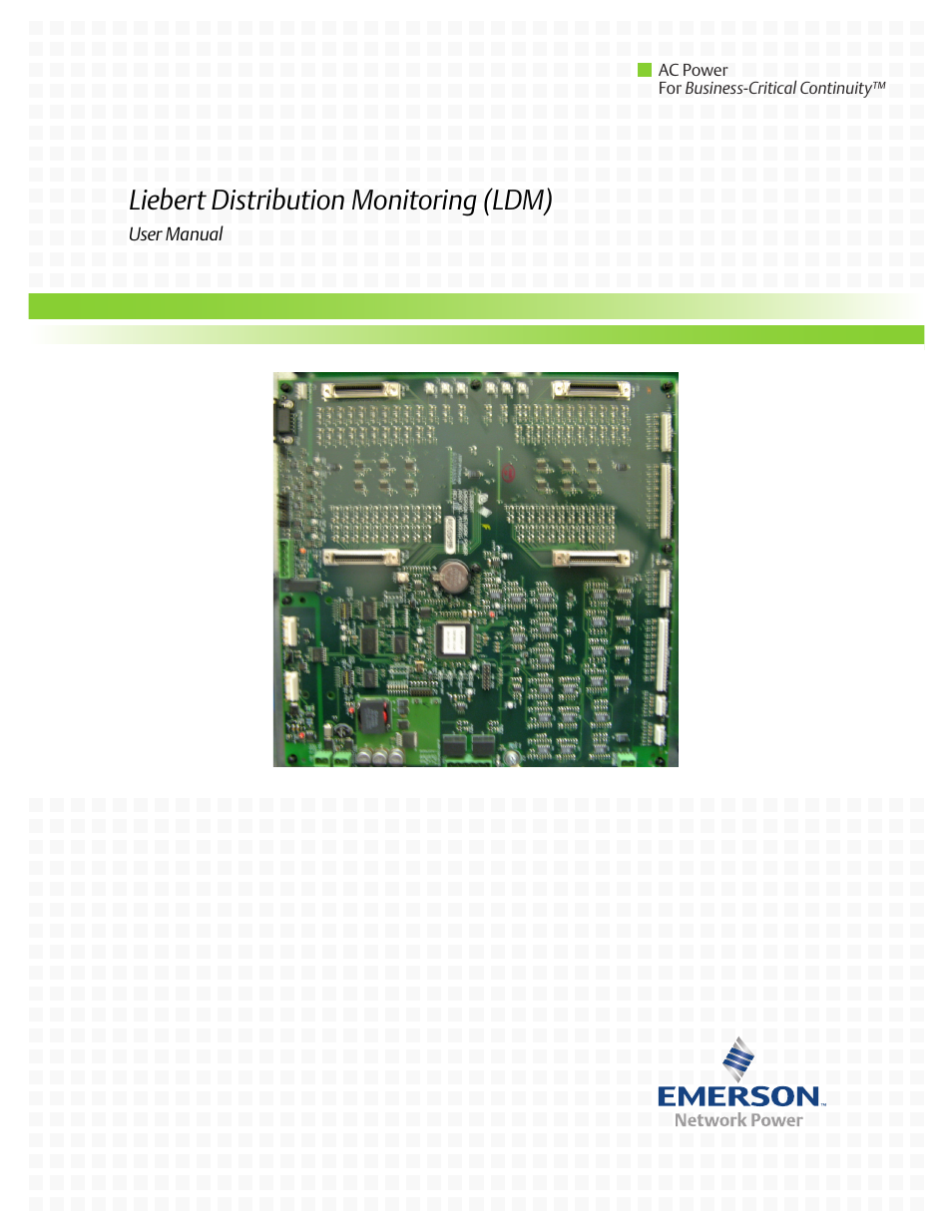Liebert Distribution Monitoring LDM User Manual | 40 pages