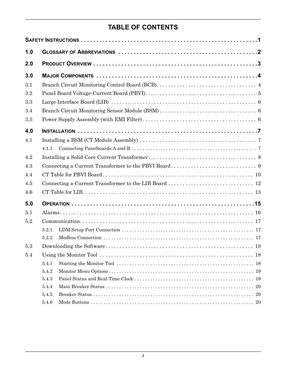 Liebert Distribution Monitoring LDM User Manual | Page 3 / 40