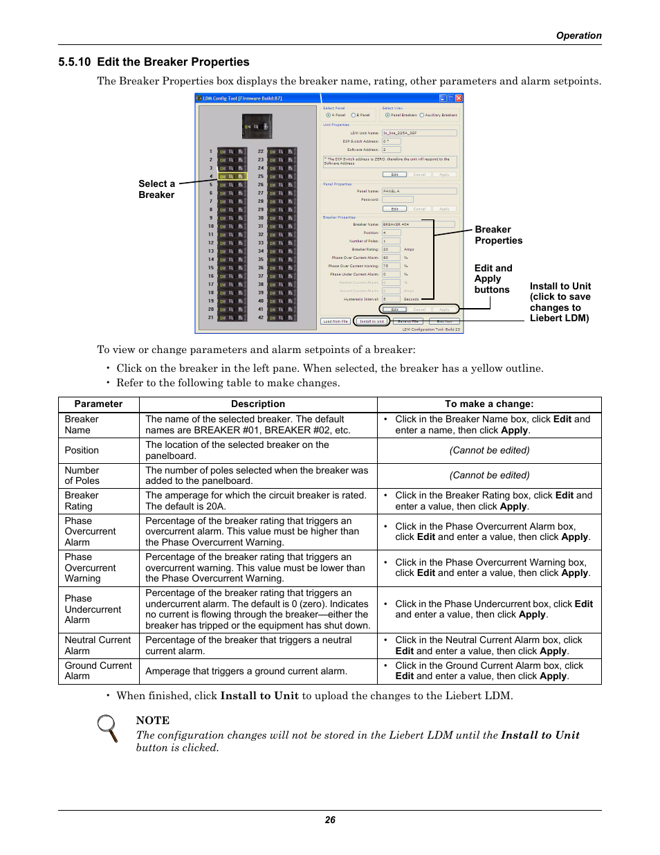 10 edit the breaker properties, 10 - edit the breaker properties | Liebert Distribution Monitoring LDM User Manual | Page 30 / 40