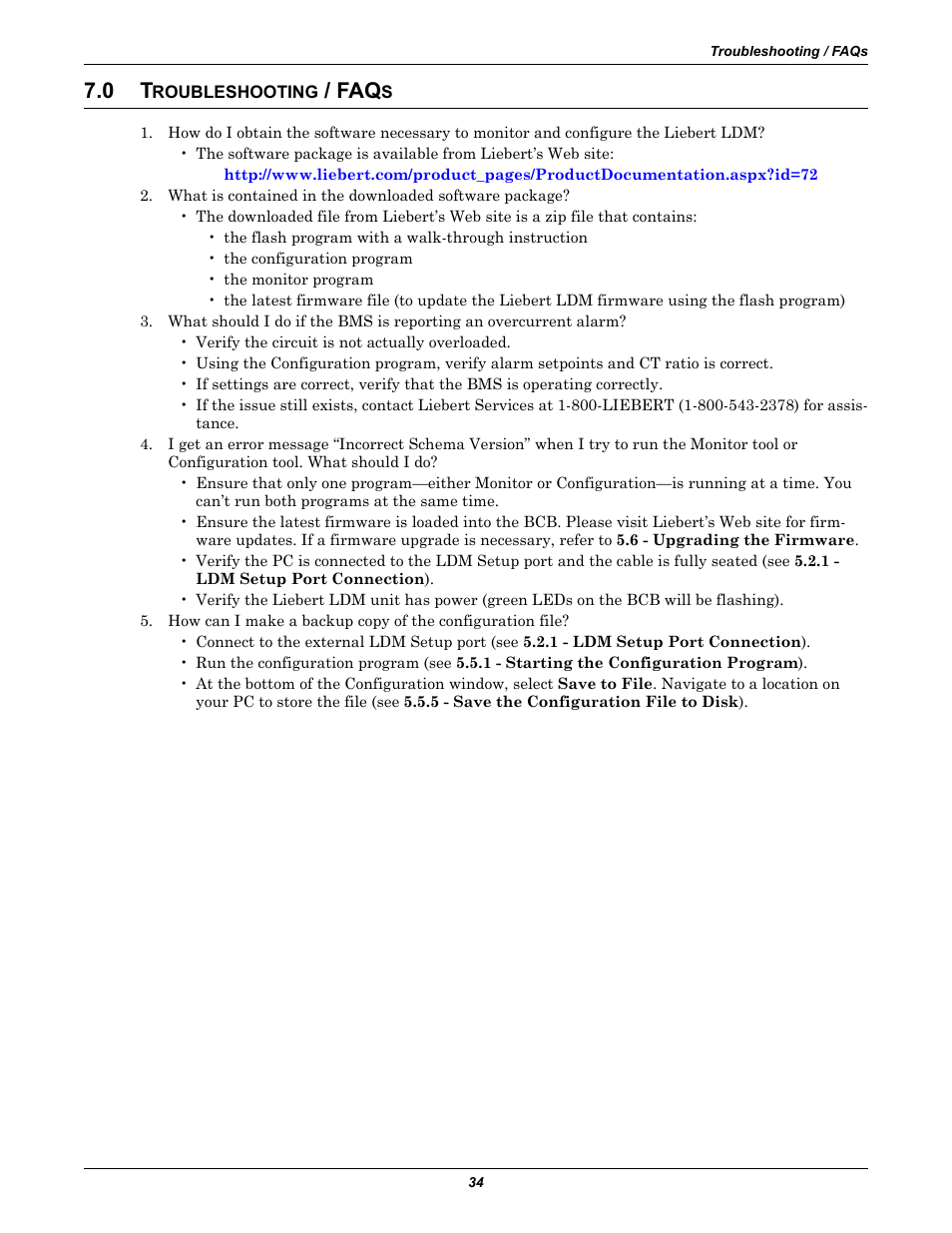 0 troubleshooting / faqs, Roubleshooting | Liebert Distribution Monitoring LDM User Manual | Page 38 / 40