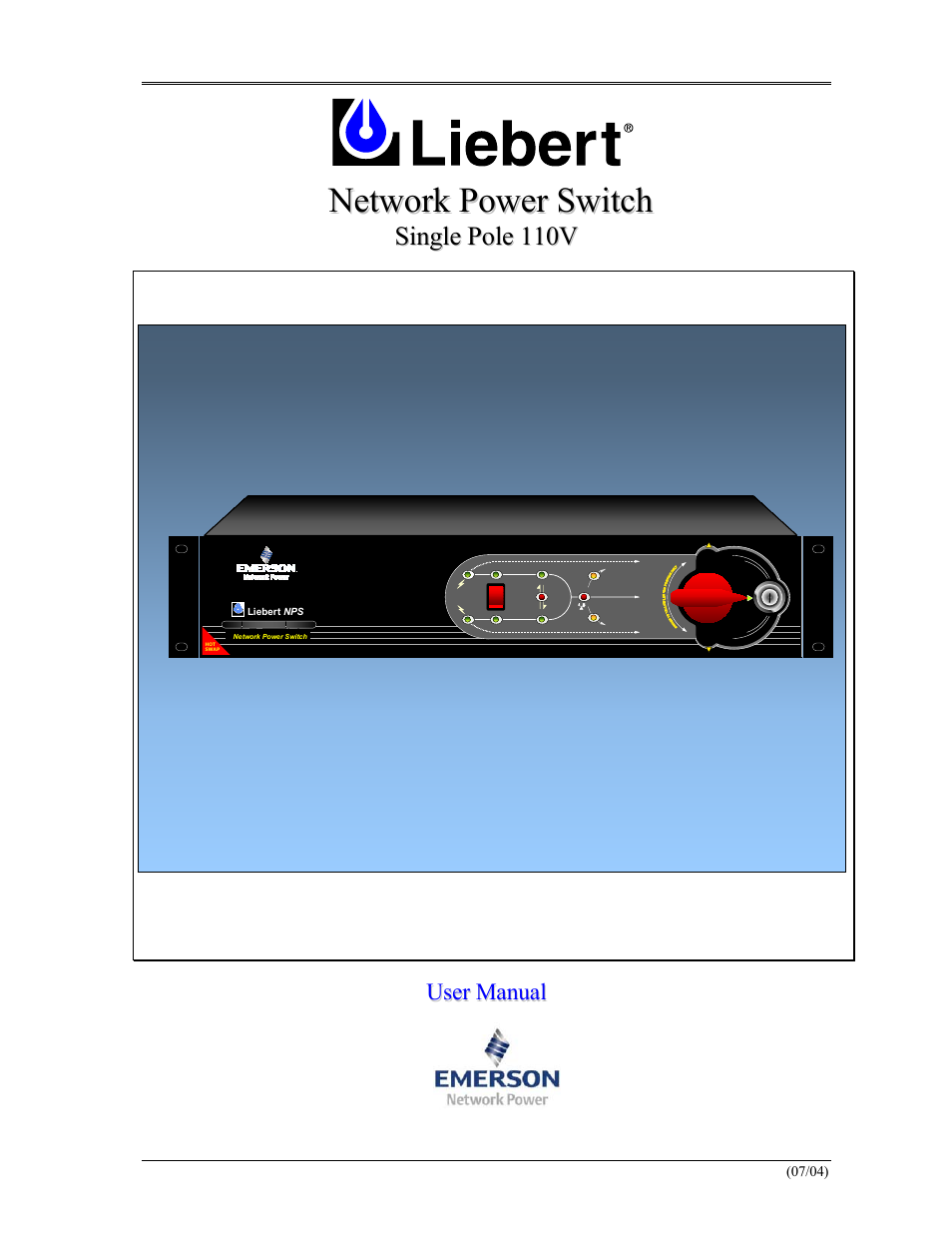 Liebert 110V User Manual | 31 pages