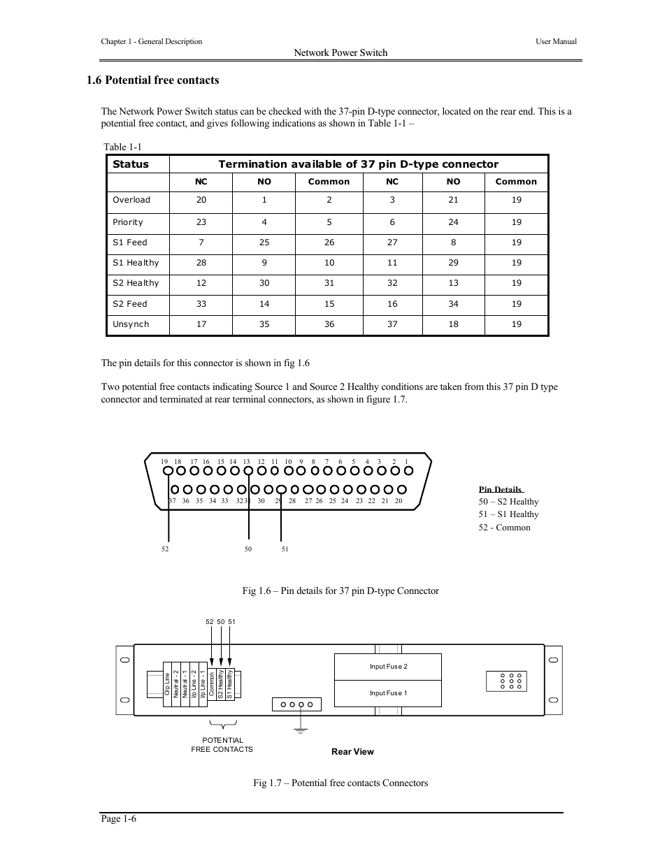 6 potential free contacts | Liebert 110V User Manual | Page 16 / 31