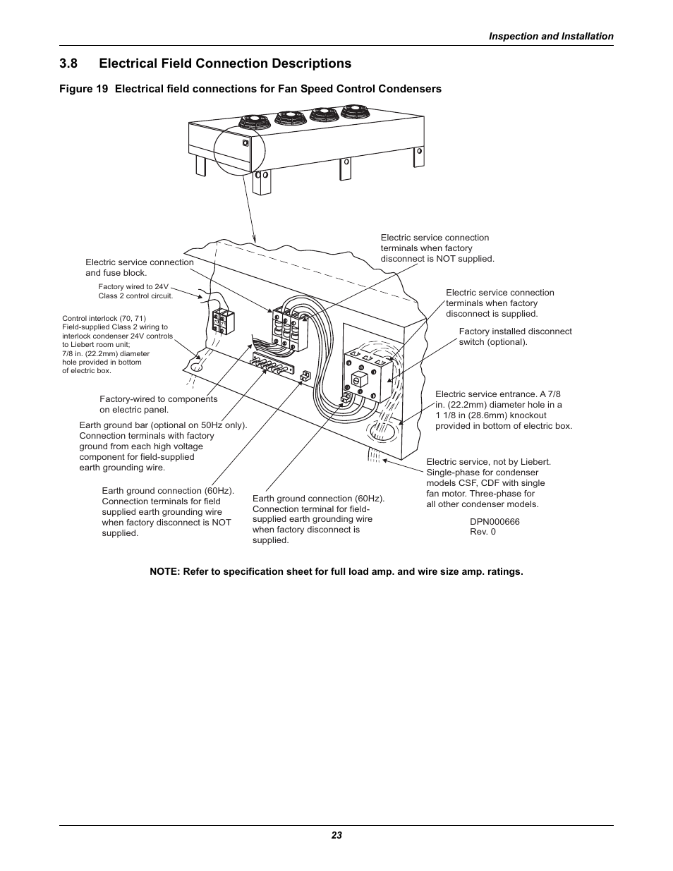 8 electrical field connection descriptions, Electrical field connection descriptions, R to figures 19 | Figures 19 | Liebert Air Cooled User Manual | Page 27 / 44