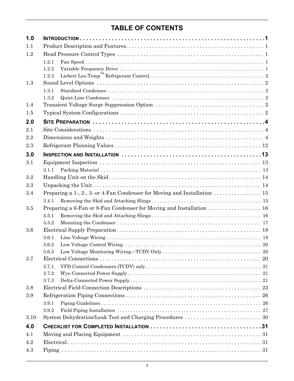 Liebert Air Cooled User Manual | Page 3 / 44