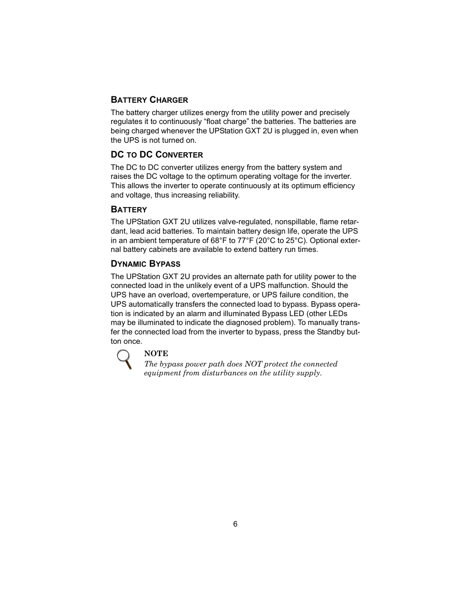 Battery charger, Dc to dc converter, Battery | Dynamic bypass | Liebert UPSTATION GXT 2U User Manual | Page 10 / 38