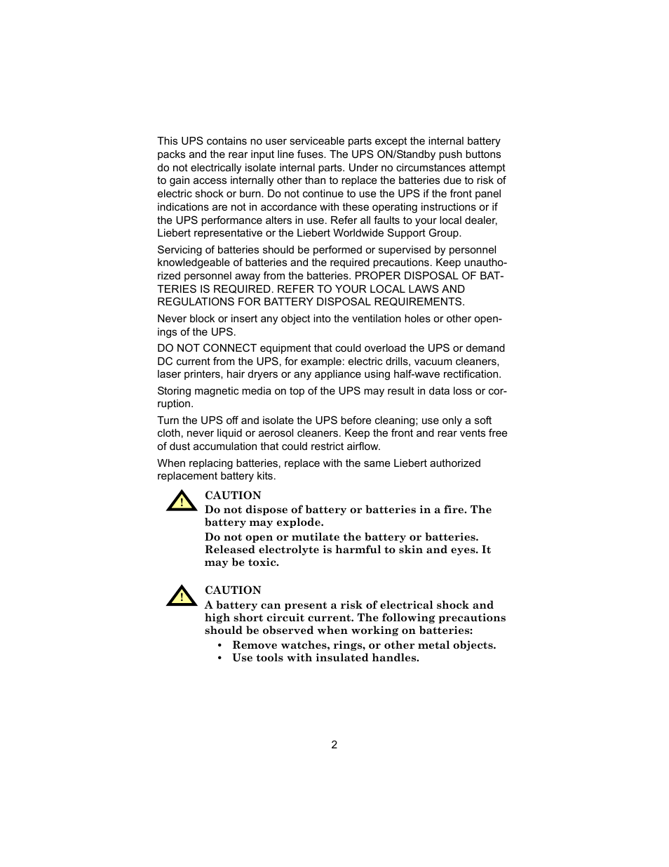 Liebert UPSTATION GXT 2U User Manual | Page 6 / 38