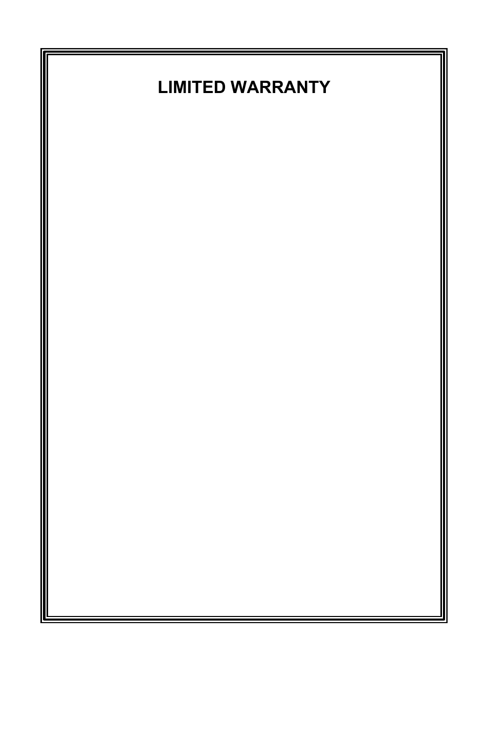 Limited warranty | Liebert Battery Cabinet User Manual | Page 8 / 9