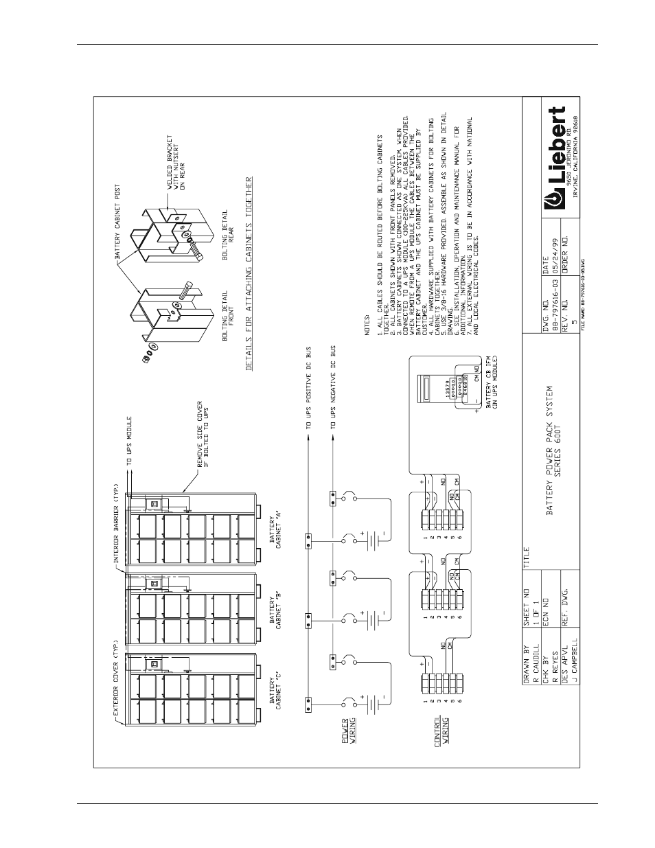 Figure 18, Battery power pack, three-pack system | Liebert 600TTM User Manual | Page 45 / 91