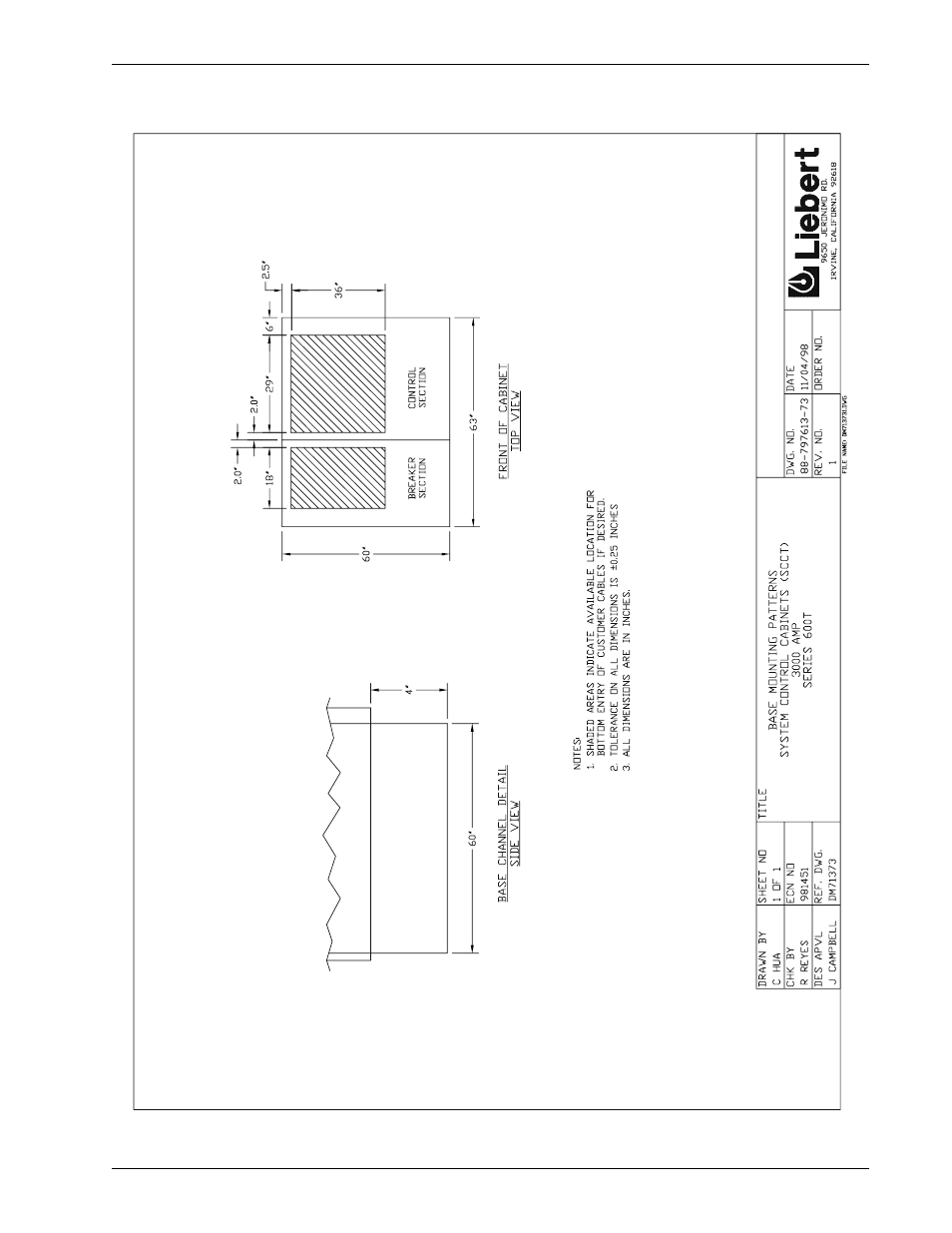 Figure 24, Base mounting patterns (scct), 3000 amps | Liebert 600TTM User Manual | Page 51 / 91