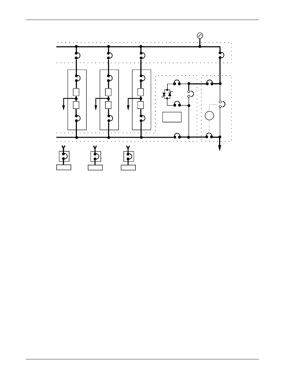 Figure 49 load on ups (bypass available), Figure 49, Load on ups (bypass available) | Scct, 80 operation | Liebert Series 600T User Manual | Page 86 / 128