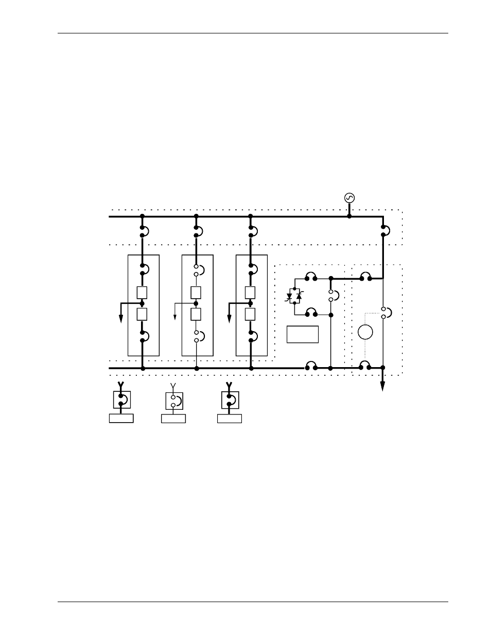 5 one module off-line, Figure 52 one module off-line (load on ups), One module off-line | Figure 52, One module off-line (load on ups), Scct, Operation 83 | Liebert Series 600T User Manual | Page 89 / 128