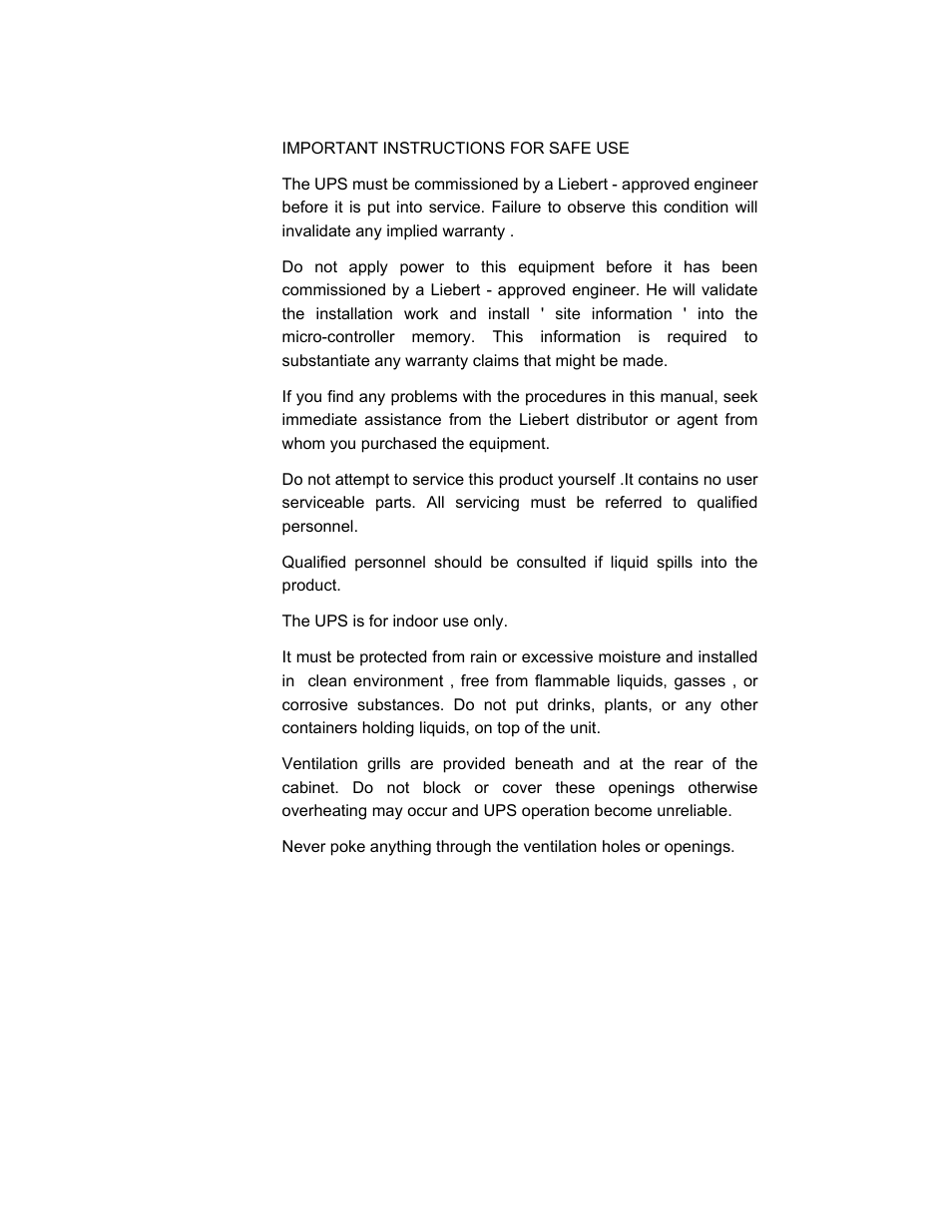 Liebert GXT2 - 3X1 User Manual | Page 2 / 42