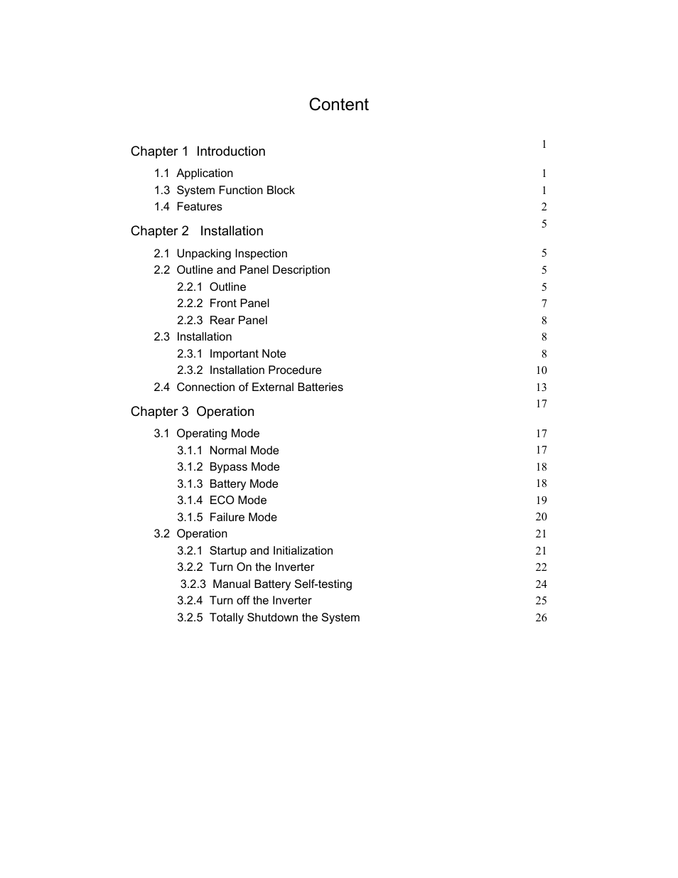 Content | Liebert GXT2 - 3X1 User Manual | Page 4 / 42