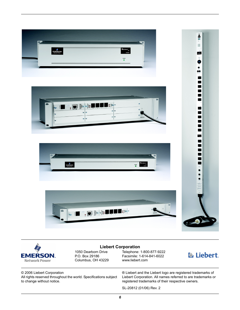 Liebert Power Strips User Manual | Page 6 / 6