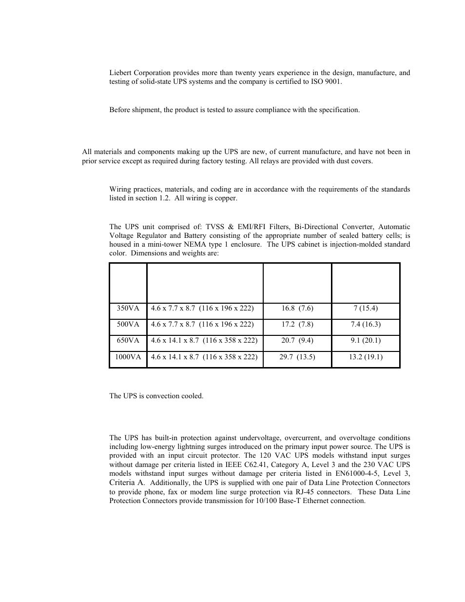 Liebert PowerSure PSA 350VA to 1000VA User Manual | Page 5 / 8