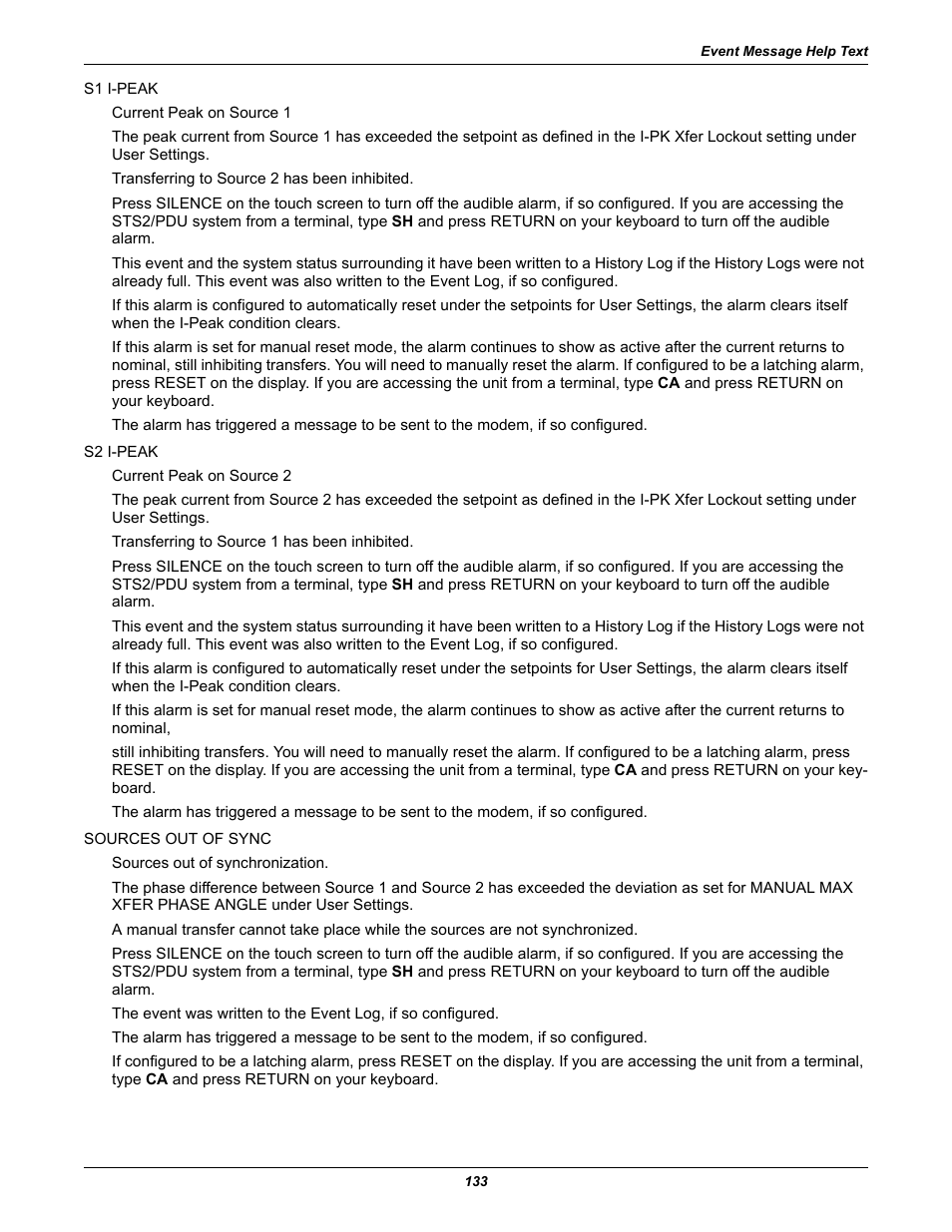 Liebert STS2 User Manual | Page 141 / 156