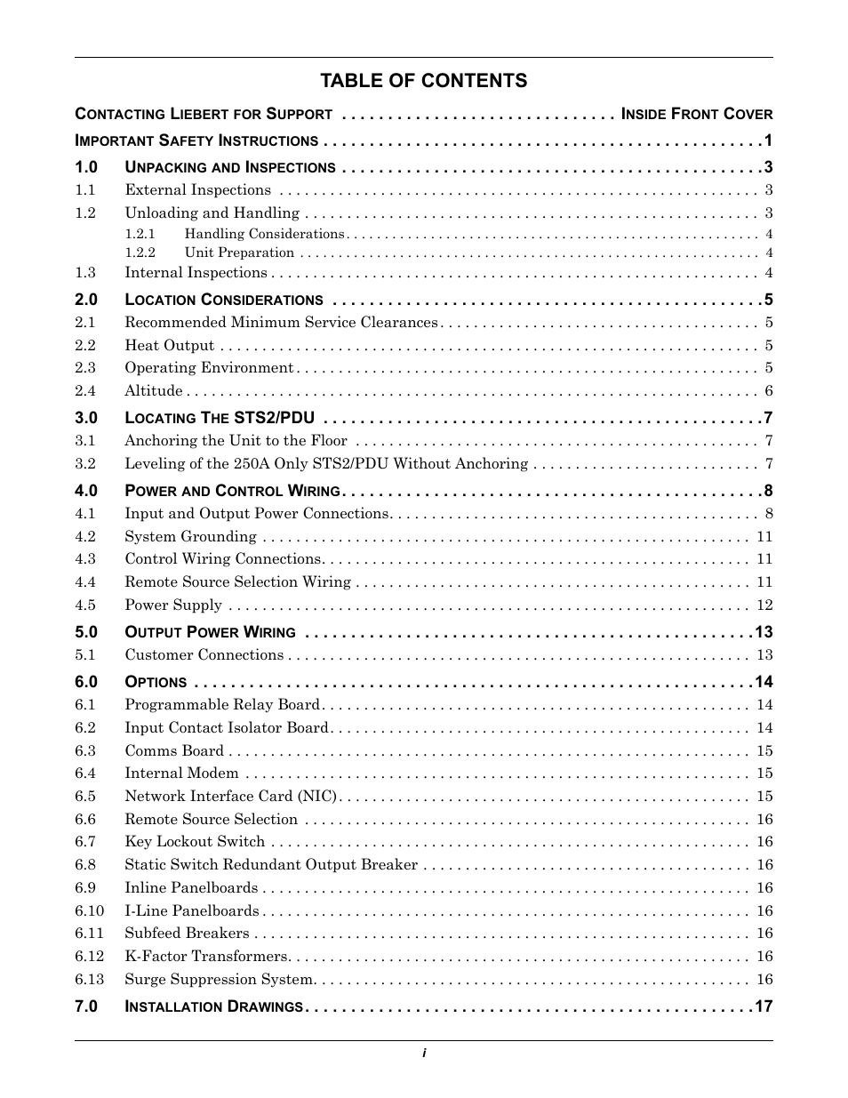 Liebert STS2 User Manual | Page 3 / 156