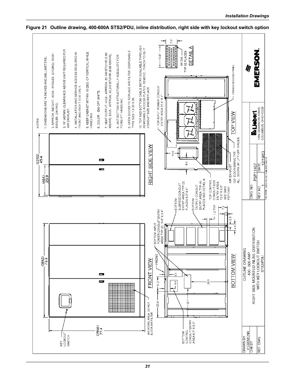 Switch option, Through 21, H 21 | Liebert STS2 User Manual | Page 39 / 156