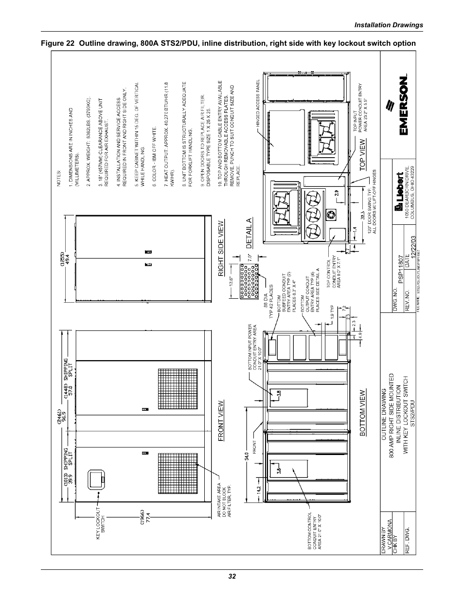 Option, 22 . typical unit crated weights | Liebert STS2 User Manual | Page 40 / 156