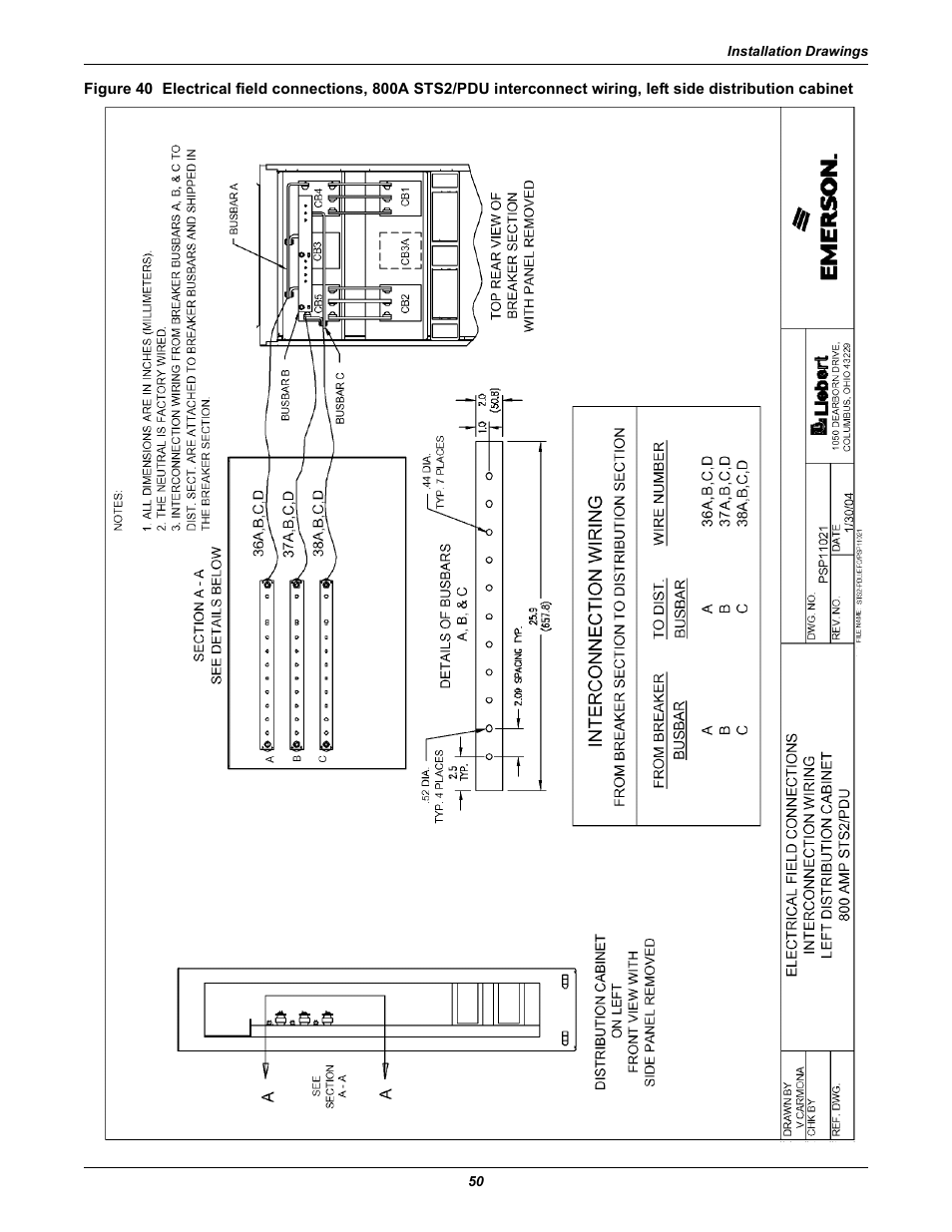 Cabinet | Liebert STS2 User Manual | Page 58 / 156