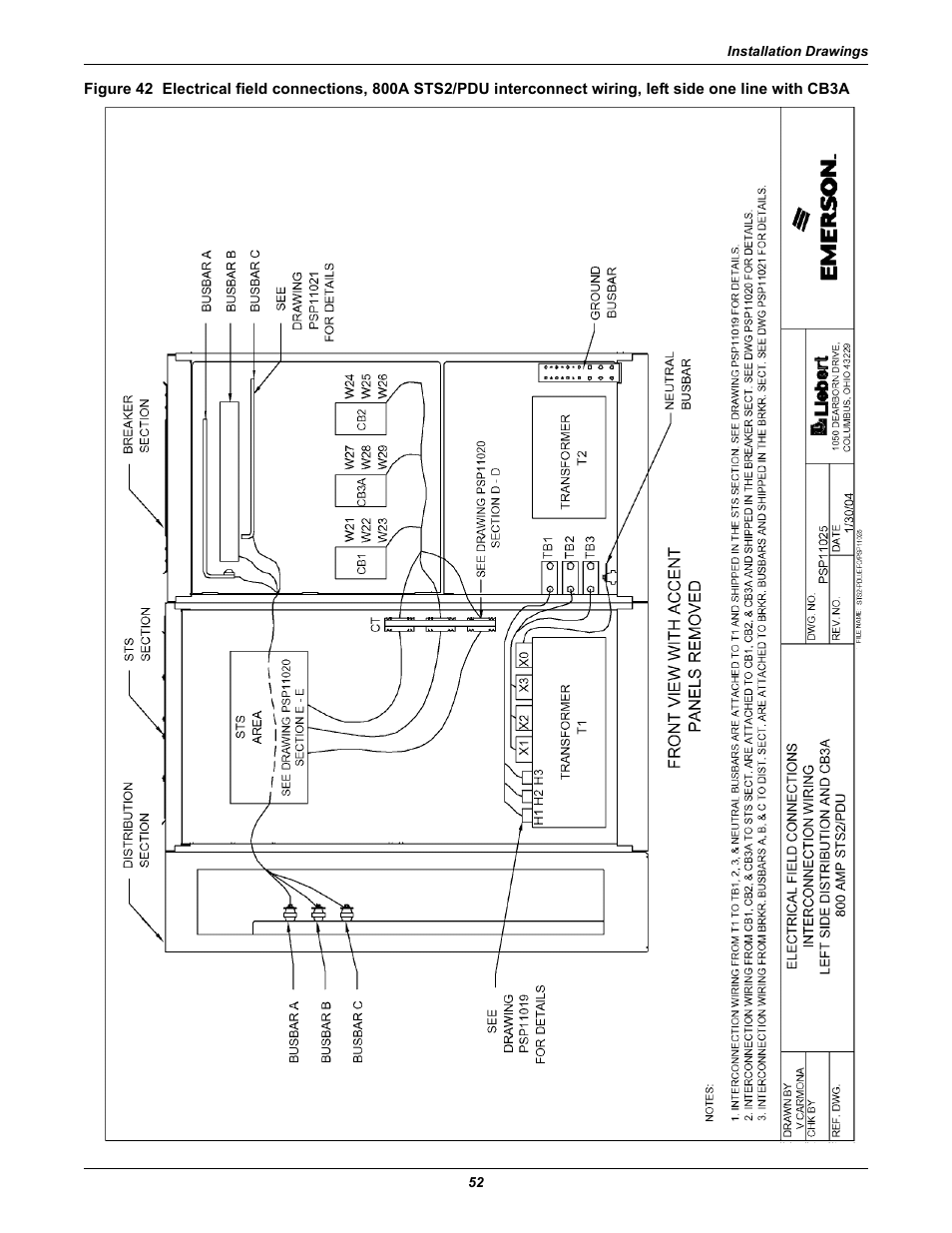 With cb3a | Liebert STS2 User Manual | Page 60 / 156