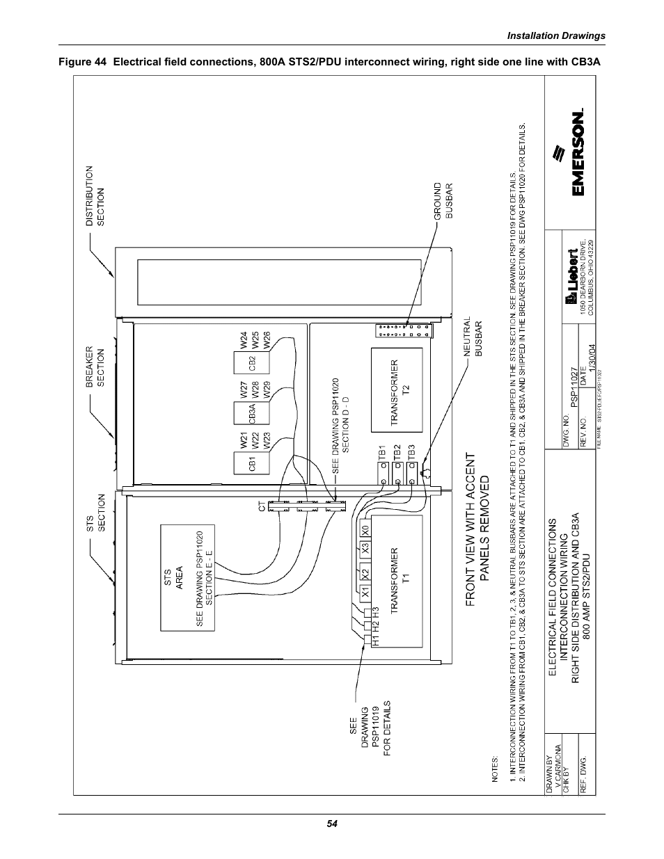 With cb3a | Liebert STS2 User Manual | Page 62 / 156